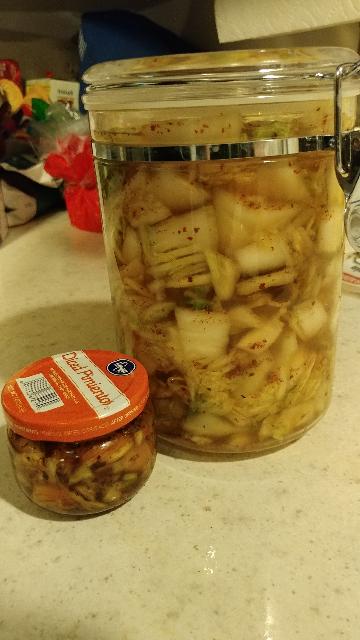 Jarred kimchi