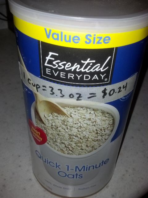 Oatmeal with handmade label